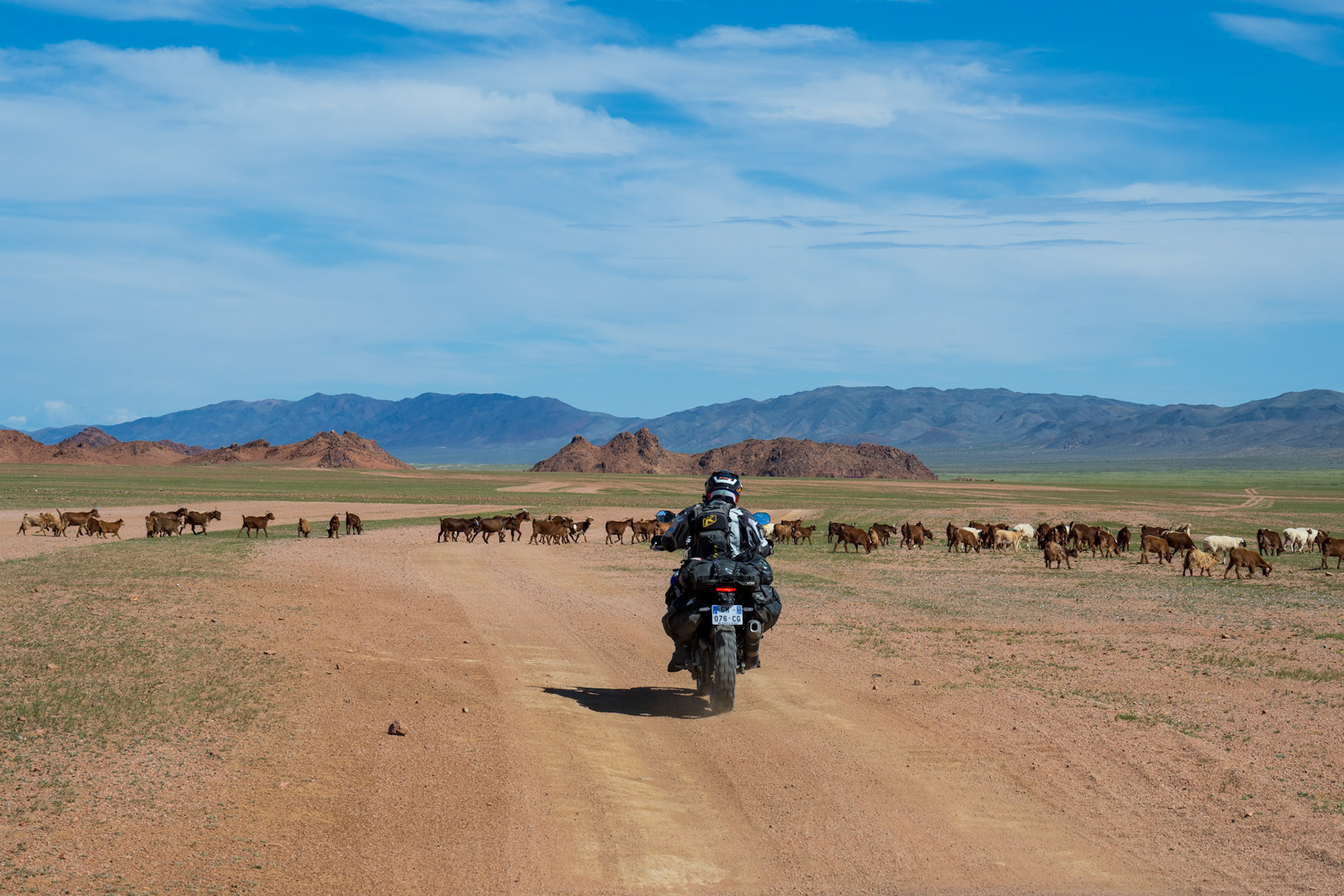 Big horizons. When the track was smooth like here, we were very happy about this road