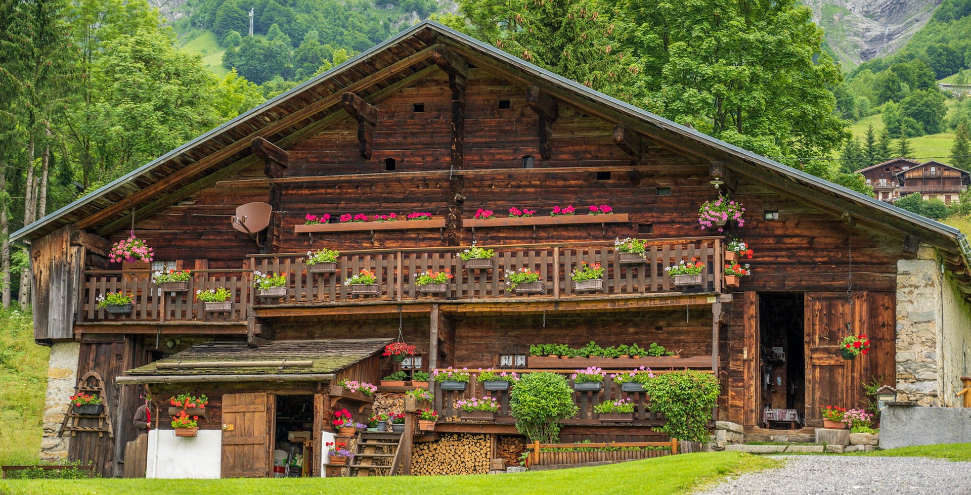 One of the many gorgeous wood chalet in the area