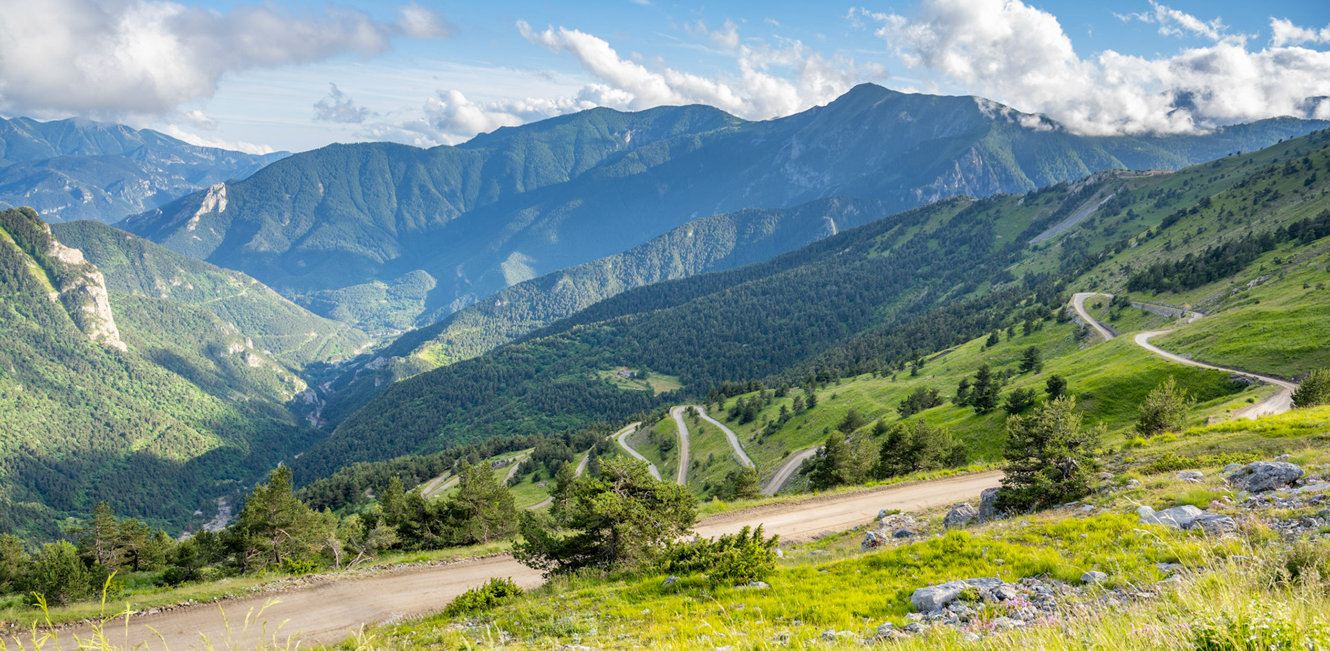 The Salt Road, at the border between Italy and France. Better not try it with a long vehicle!