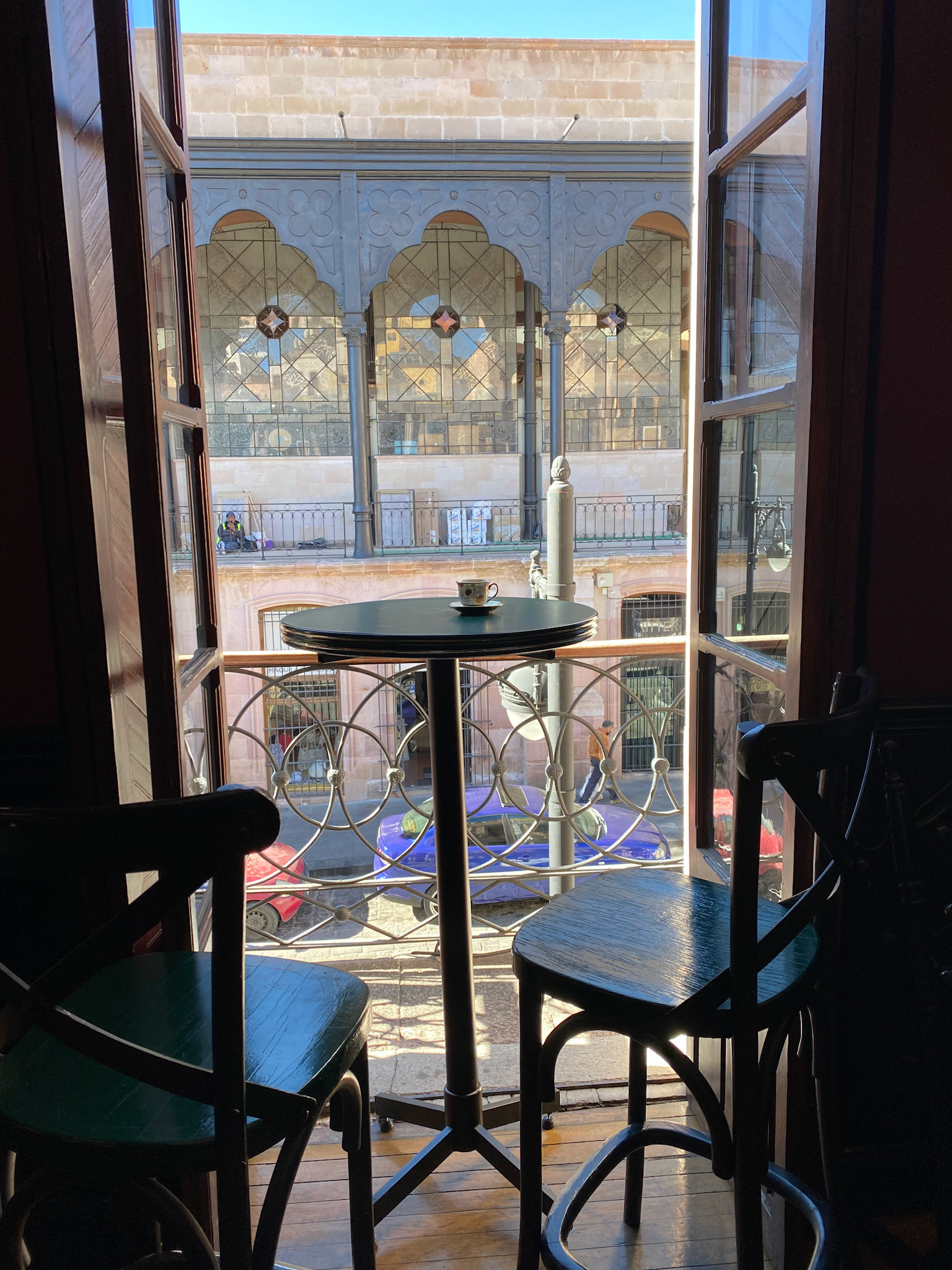 Serene moment @ Café Dali. I enjoyed this espresso even more since most of Mexico is still on instant coffee