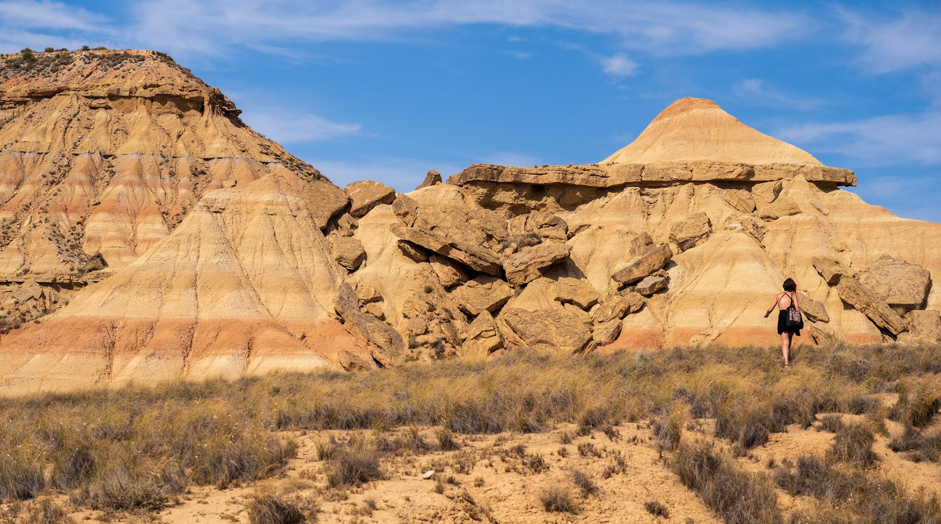 Approaching the scenic part of the Bardenas Desert
