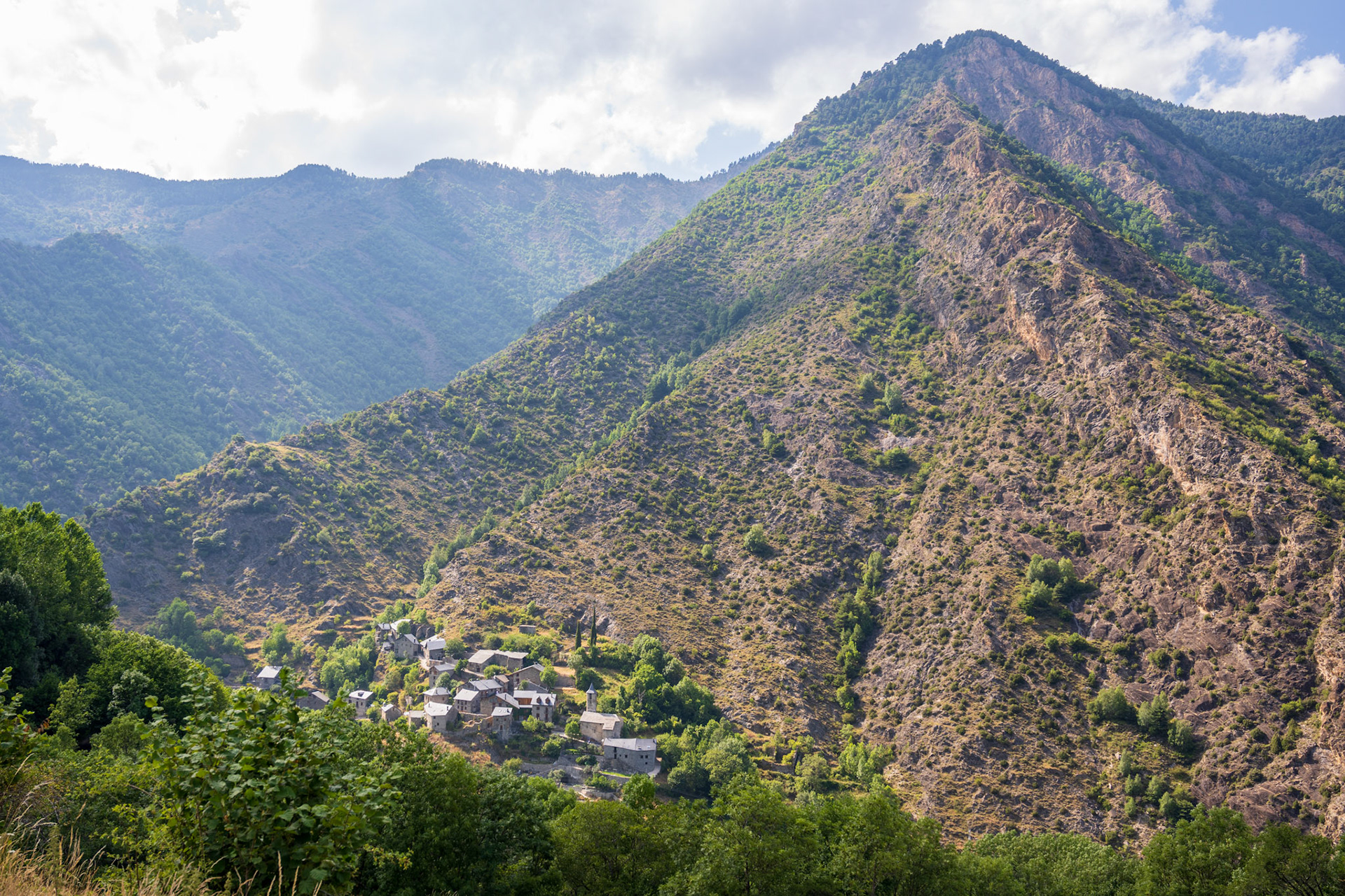 View on the remote Escart village