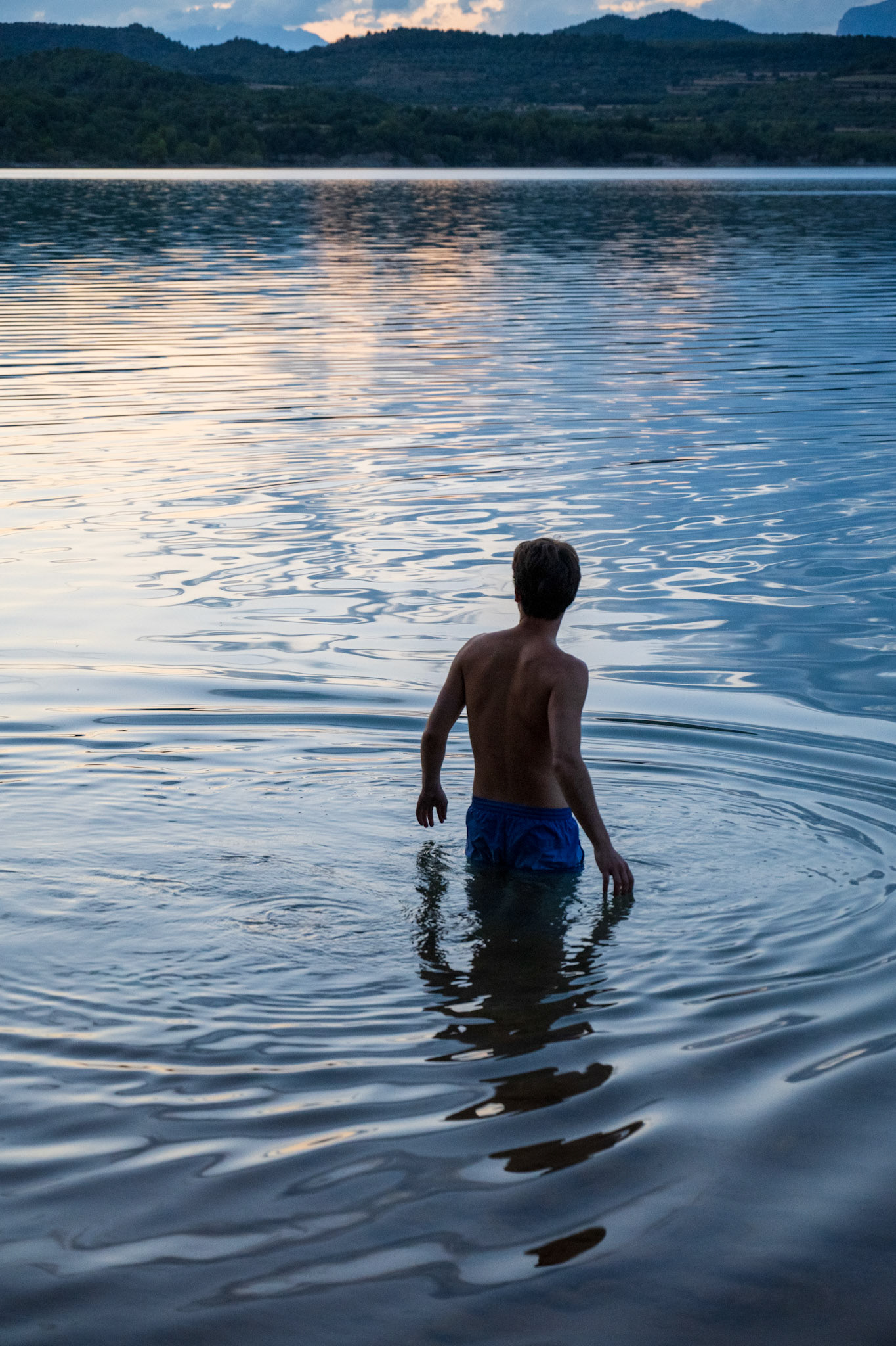 The Ambalse del Grado water had the perfect temperature