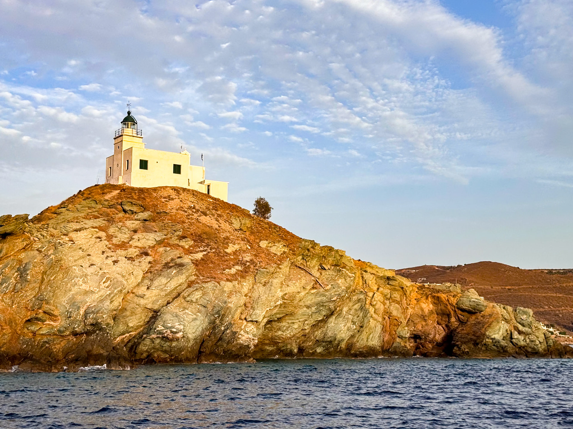 A lighthouse jointed with a church