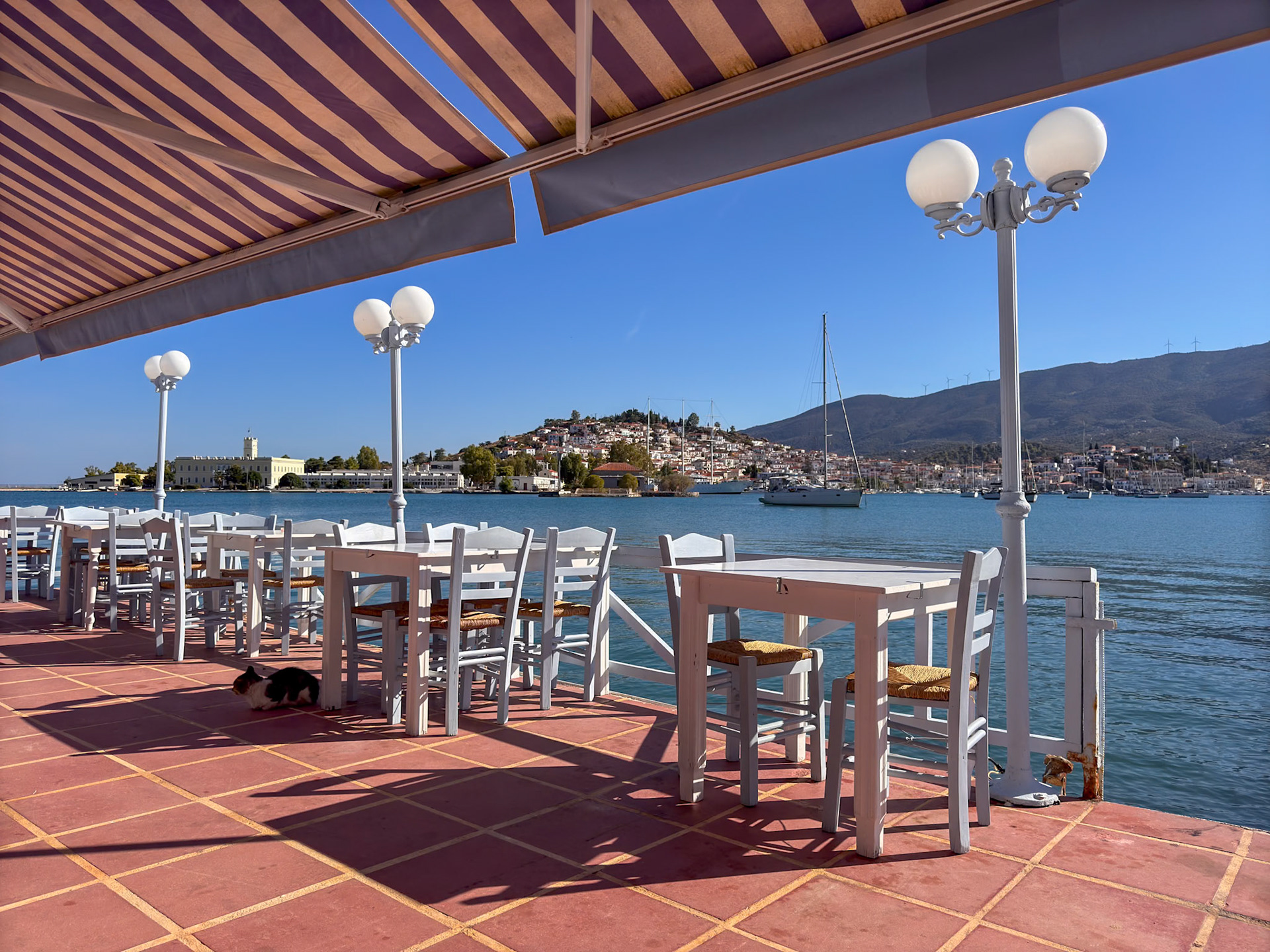 I'm going to miss the good food, on terraces by the water