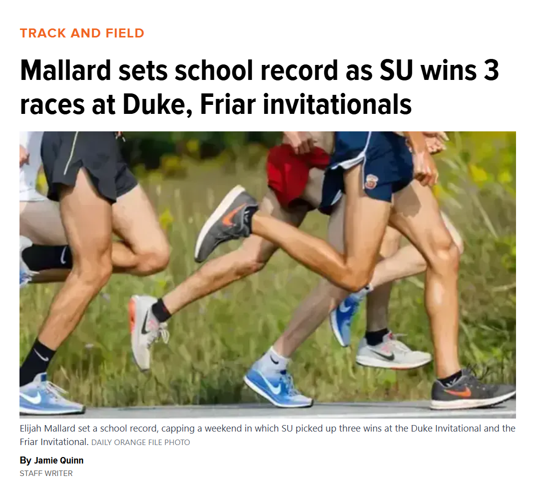 Game coverage: https://dailyorange.com/2026/04/syracuse-track-elijah-mallard-duke-friar-invitationals/
