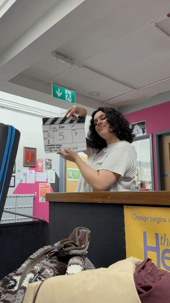 First AD with the clapper board