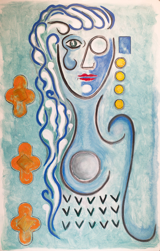 DREAMS SLATE 28"X18" Acrylic on Canvas