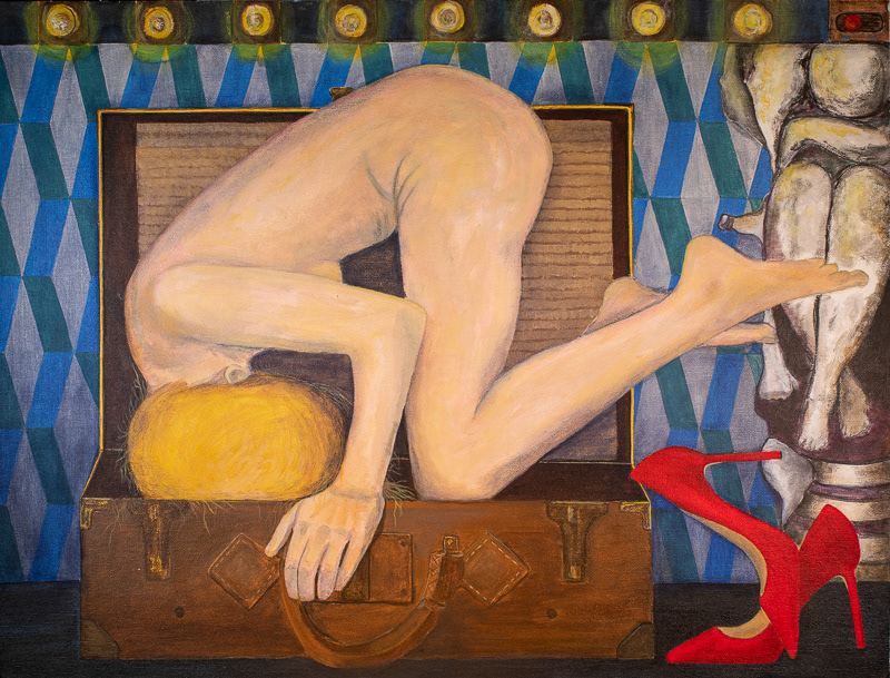 THE TRAVELER 18"X23" Acrylic on Canvas