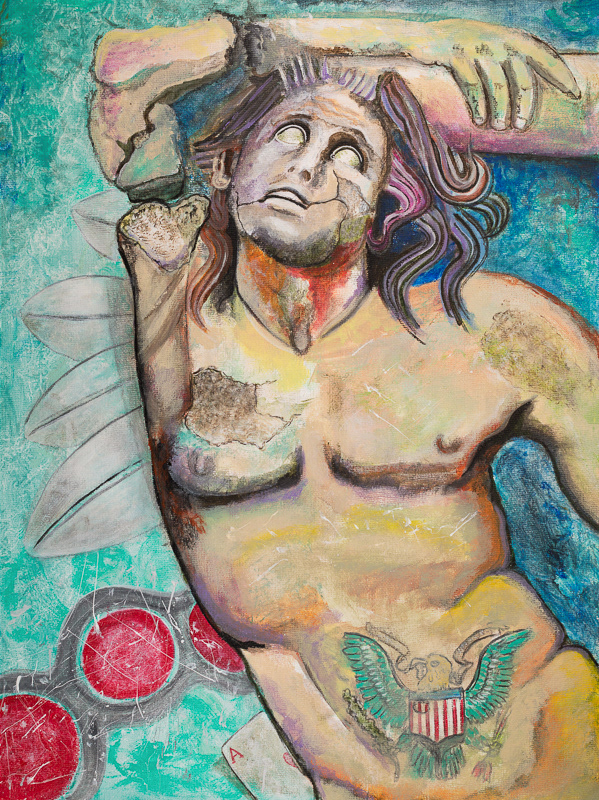 TRAGEDY  16"X12" Acrylic on Canvas