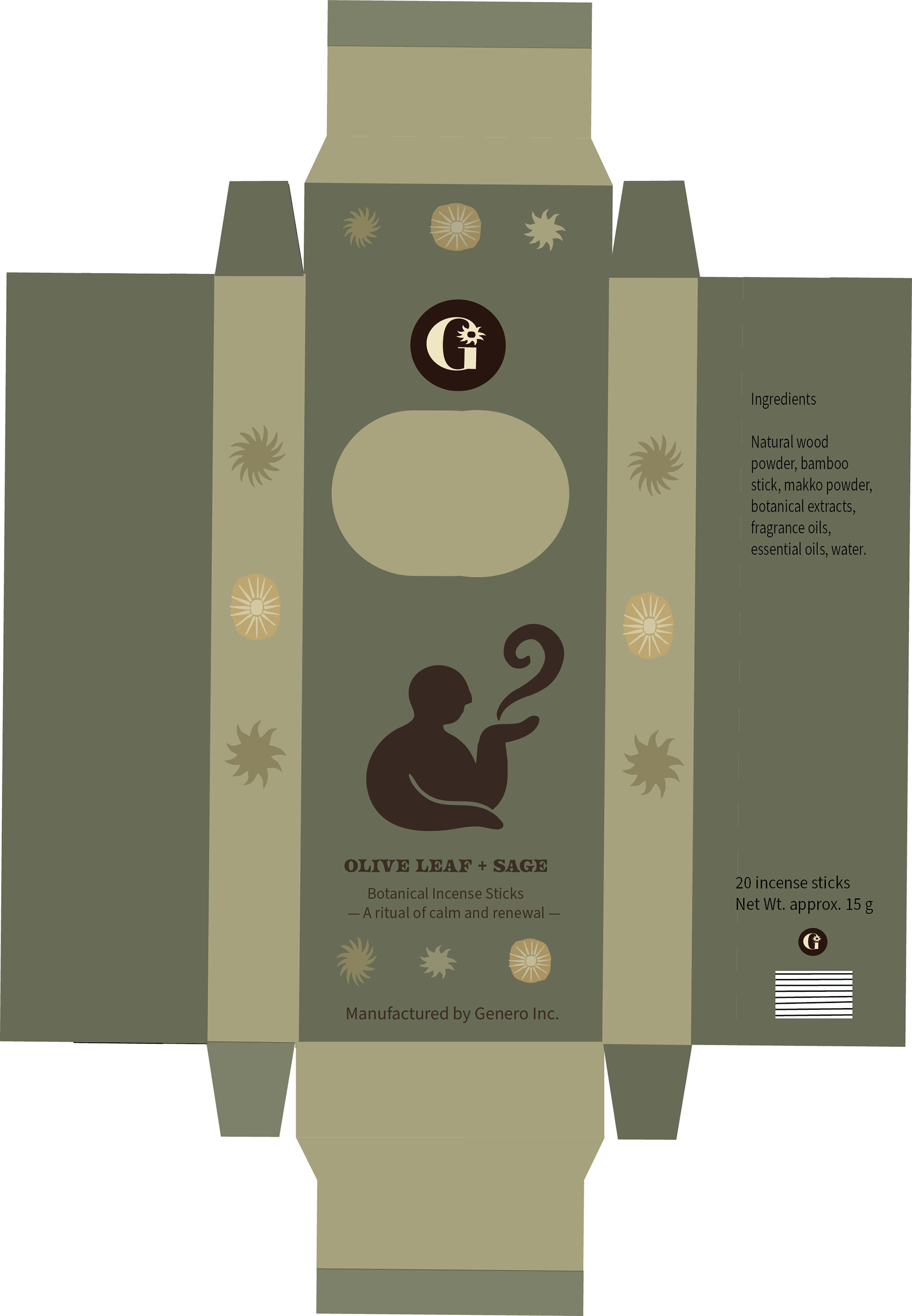 Incense Packaging Dieline