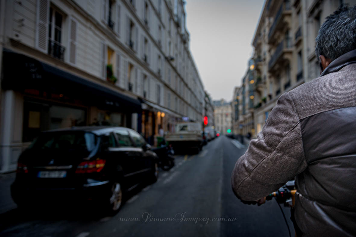 Riding through Paris