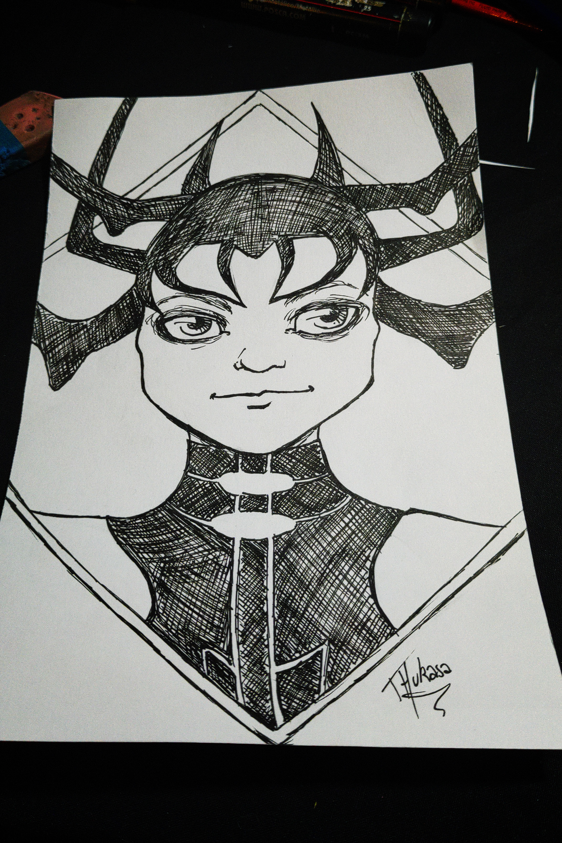 Portrait Personnalisé Hela (noir et blanc)