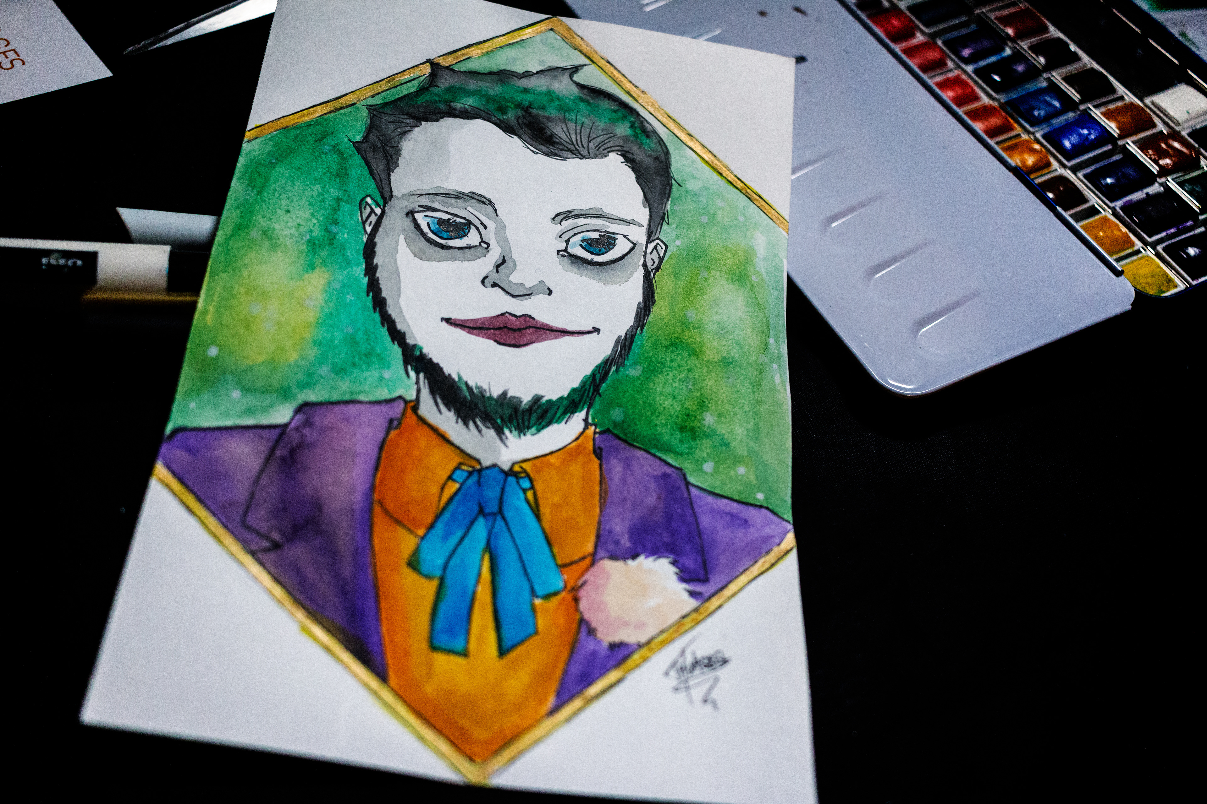 Portrait Personnalisé Joker (couleurs)