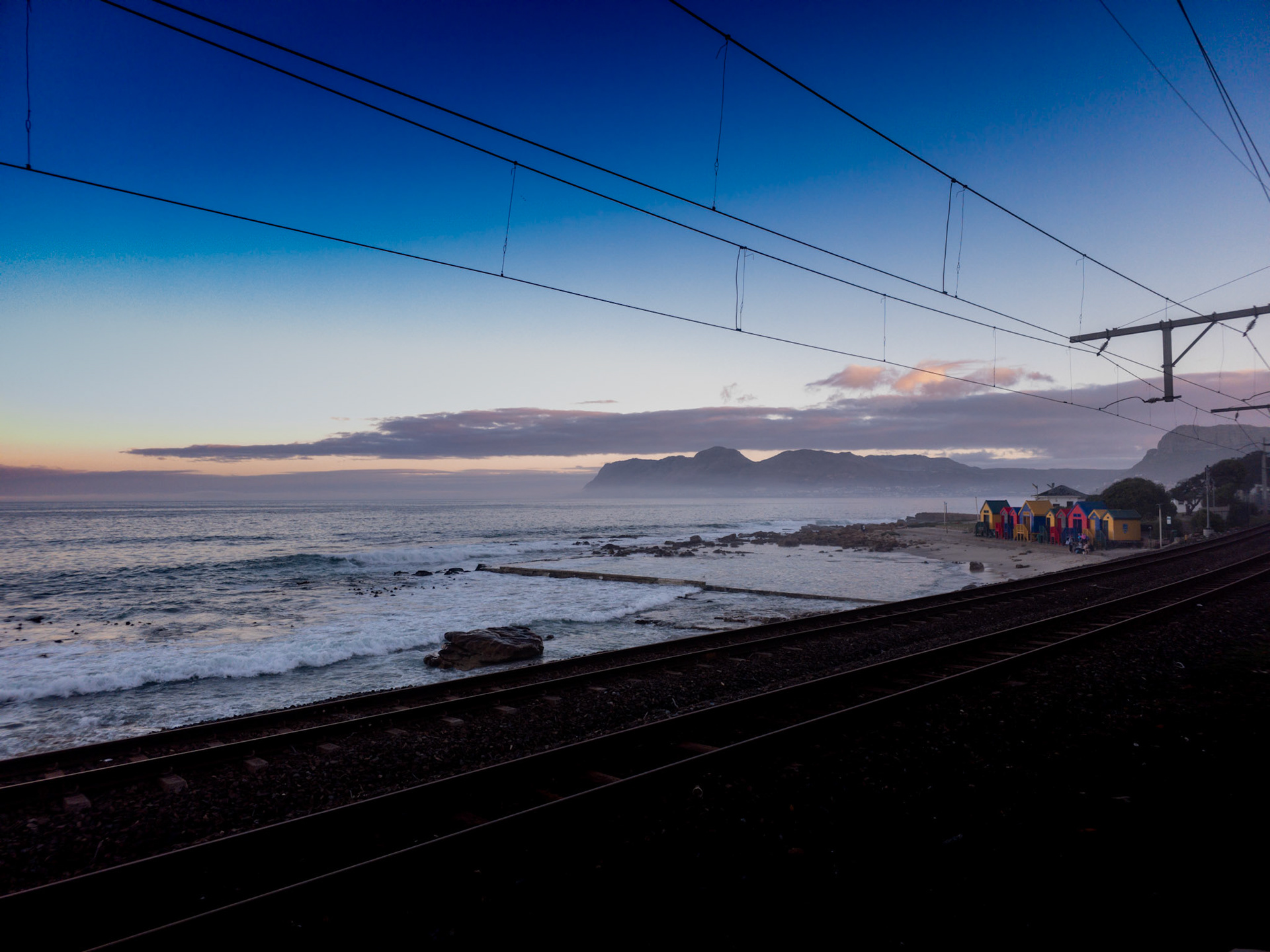 Sunset over the Train Tracks St. James, Cape Town