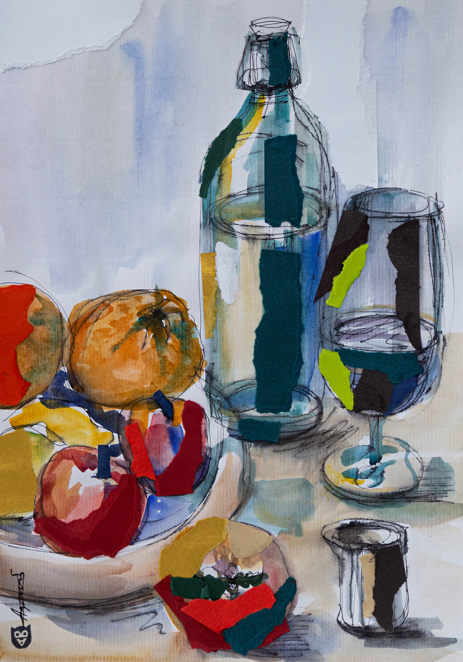 Home  |  watercolour, collage  |  2021  |  35 x 50 cm