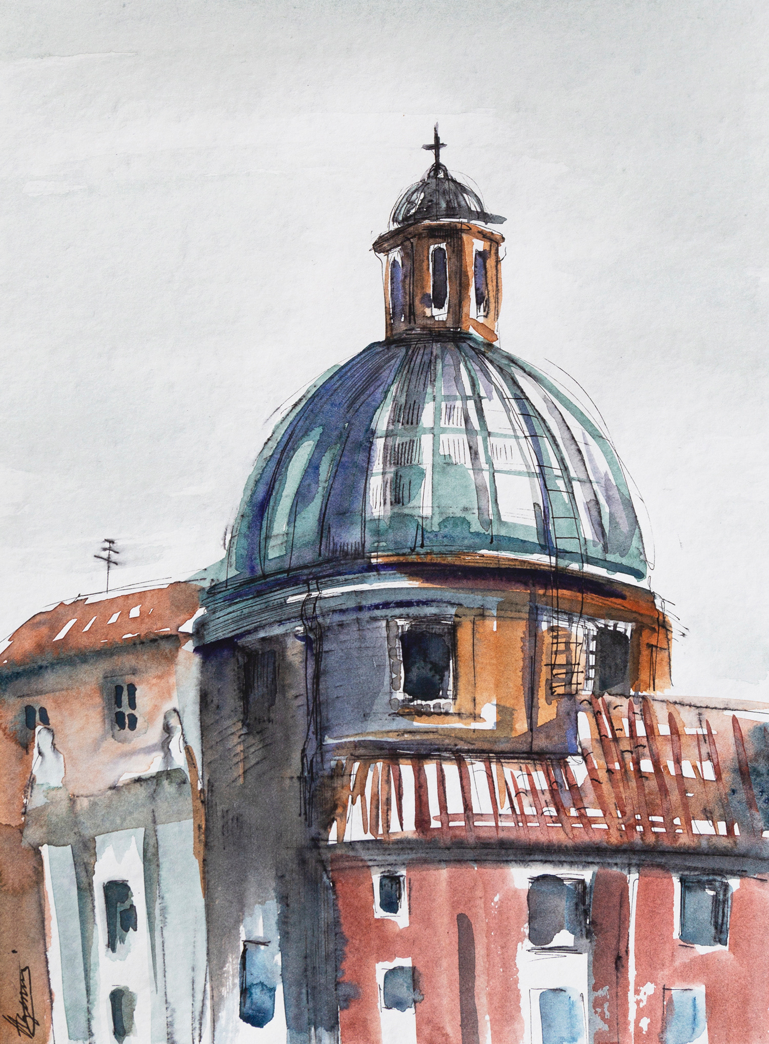 A memory from Ancona  |  watercolour  |  2022  |  26 x 36 cm