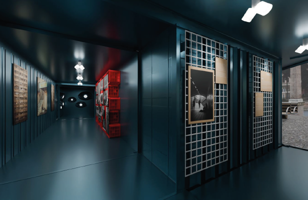 Internal view of the container n°1.