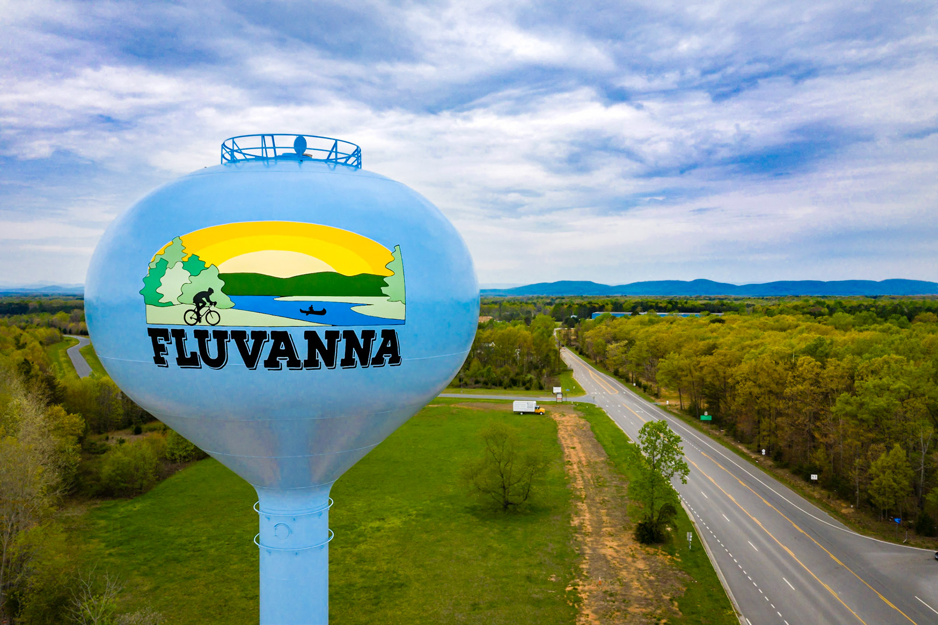 Water tower contruction at Zion Crossroads