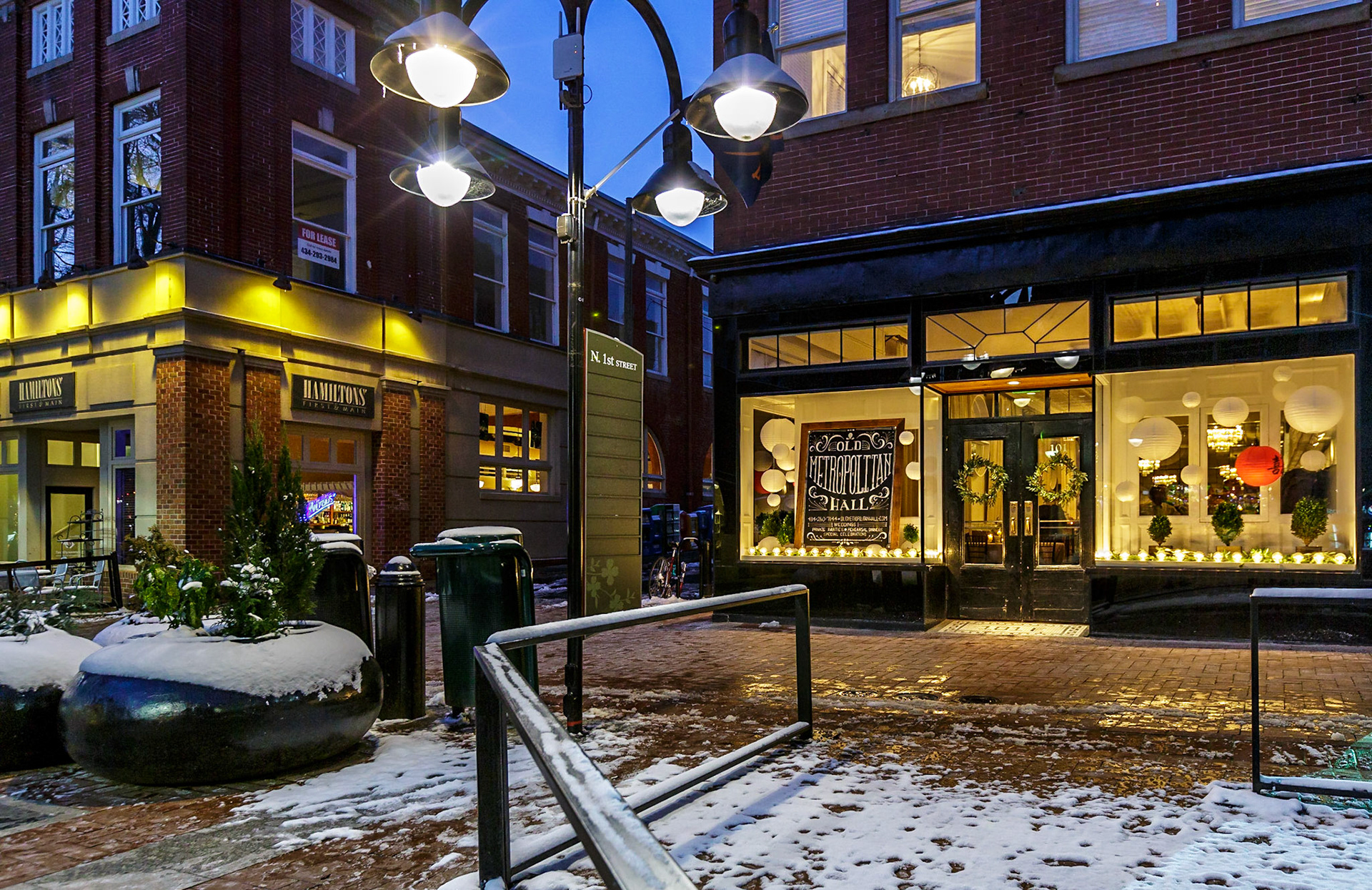 Old Metropolitan Hall on Charlottesville downtown mall