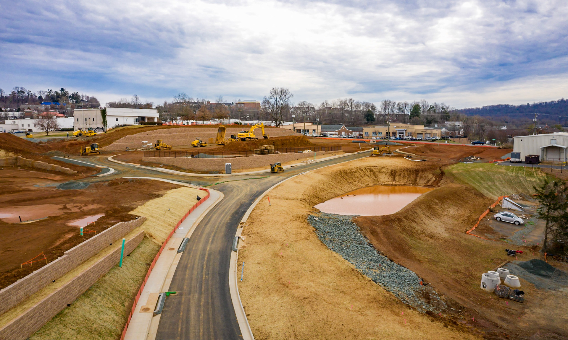 Aerial photos of the Pantops area taken on 2/16/2020. #pantops #aerial #construction