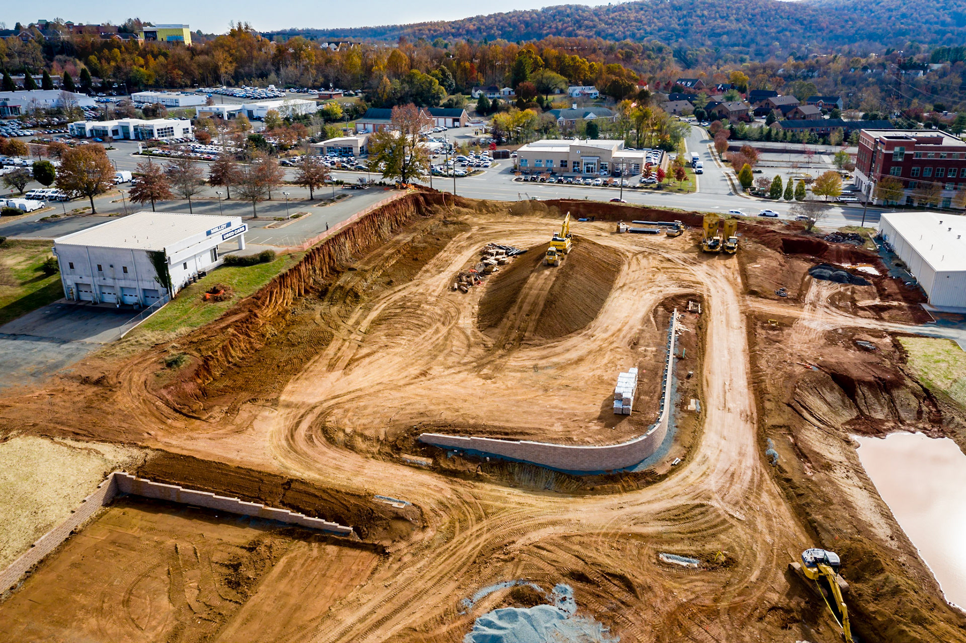 Aerial photos taken in November  2019 of the Pantops area.  #pantops #aerial #construction