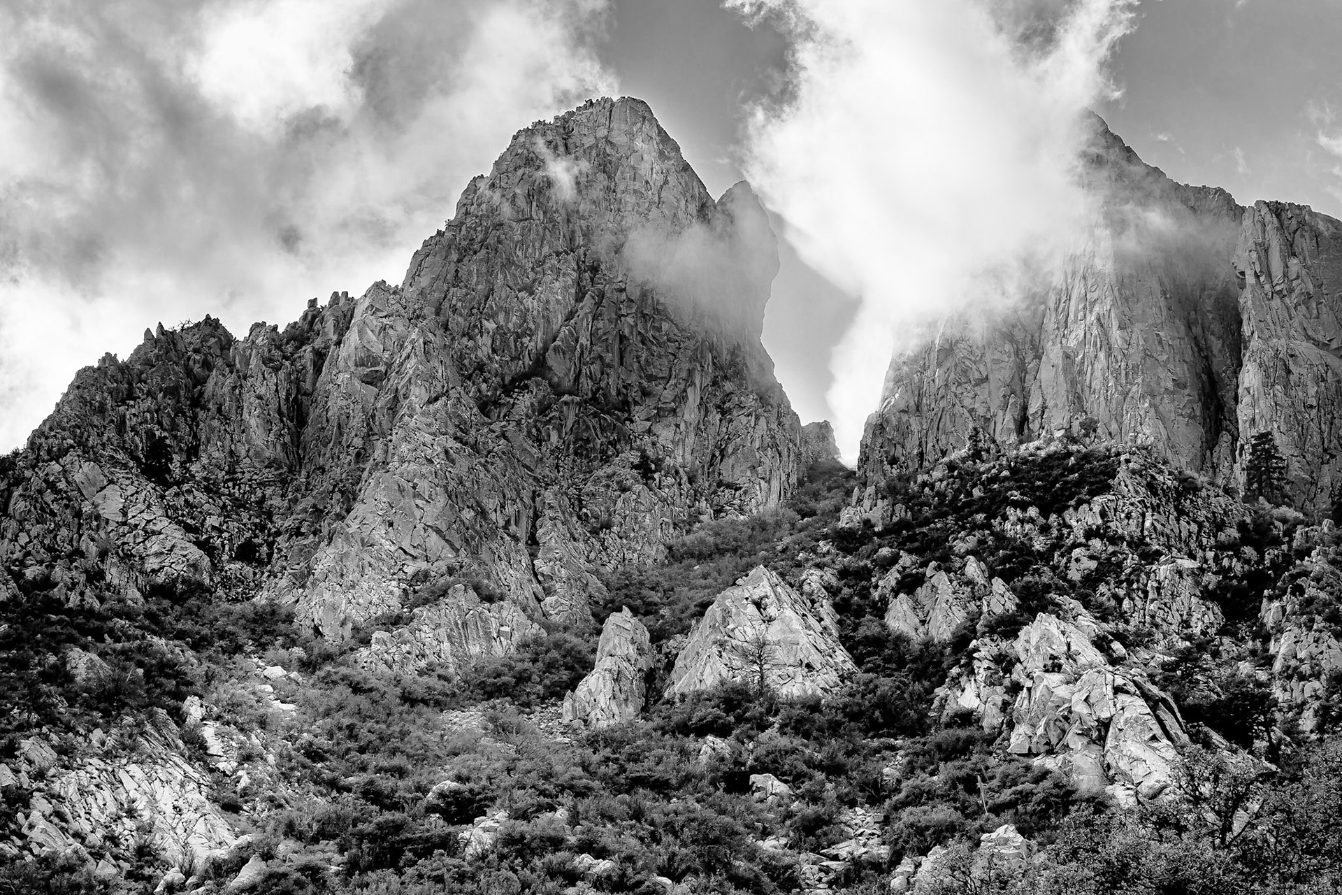 Black &amp; white of the Organ Mountains