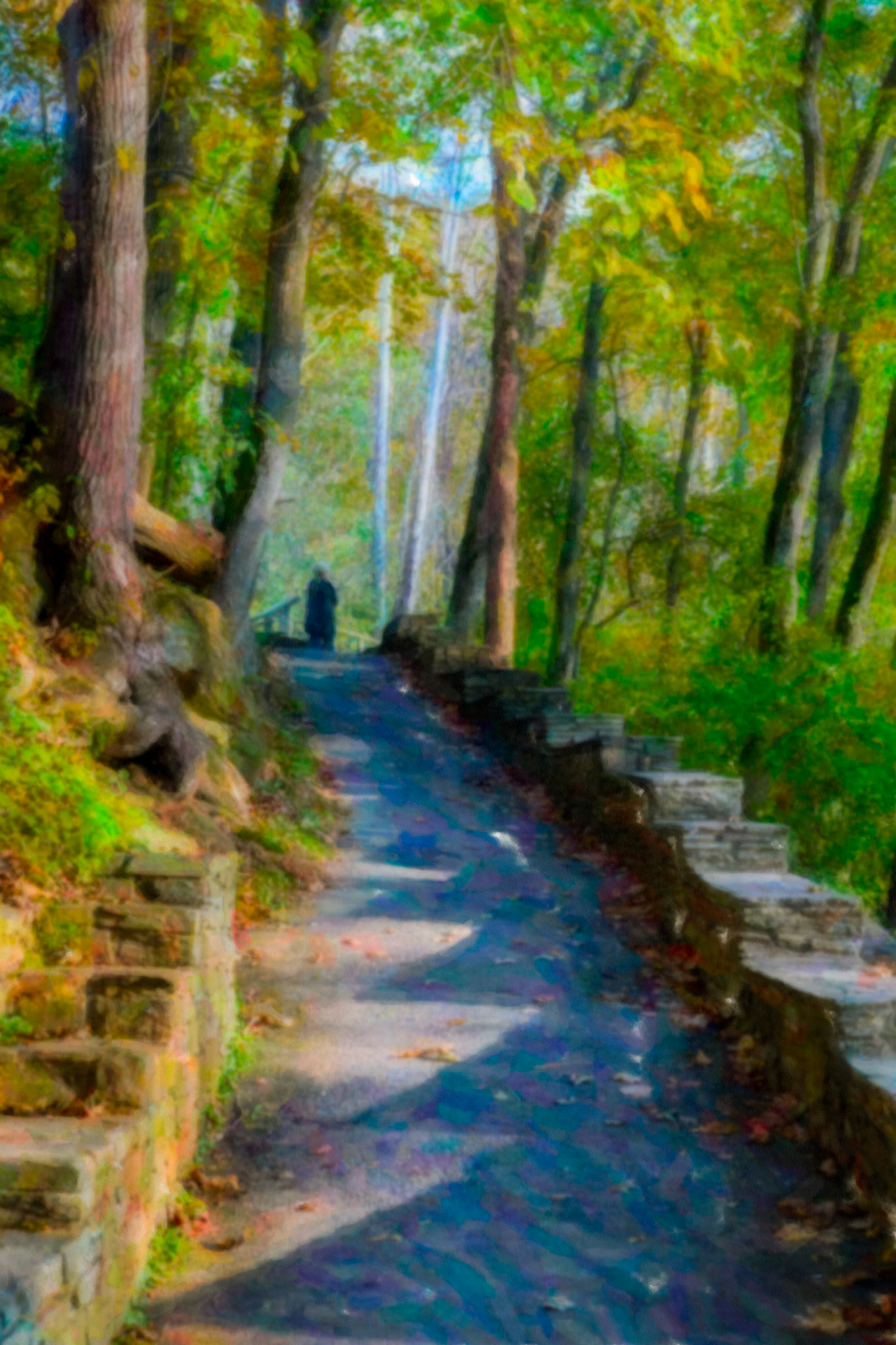 A painterly look of a path