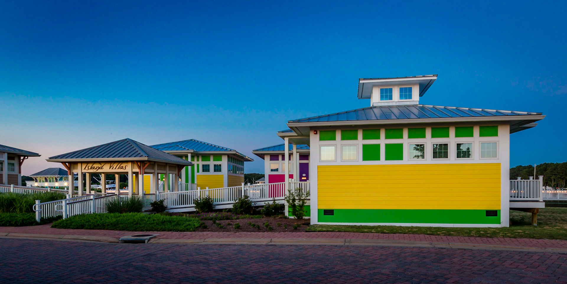 Colorful buildings in Cape Charles