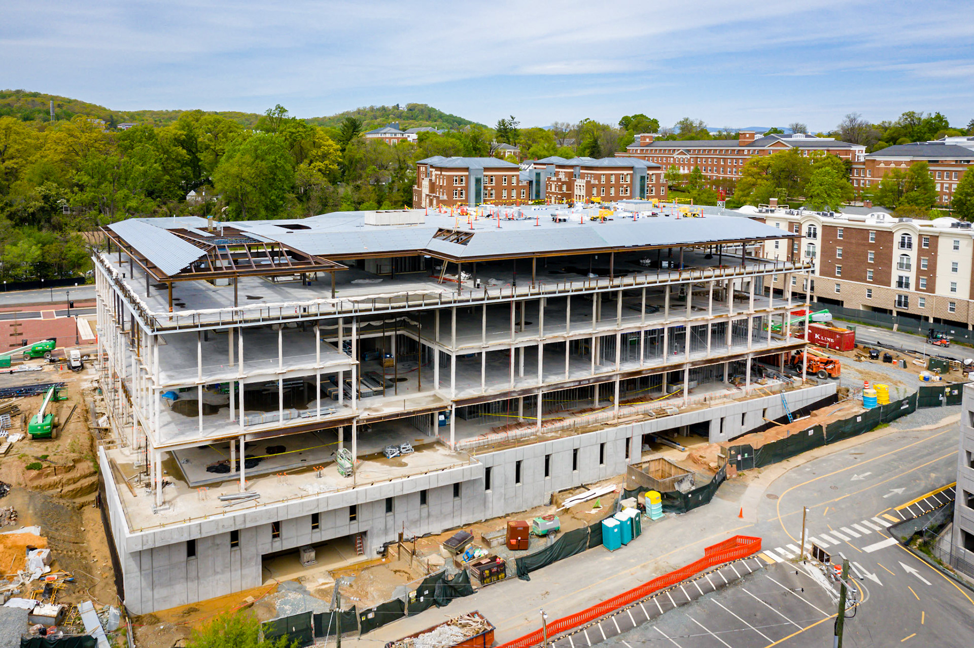 Construction at the University of VA.