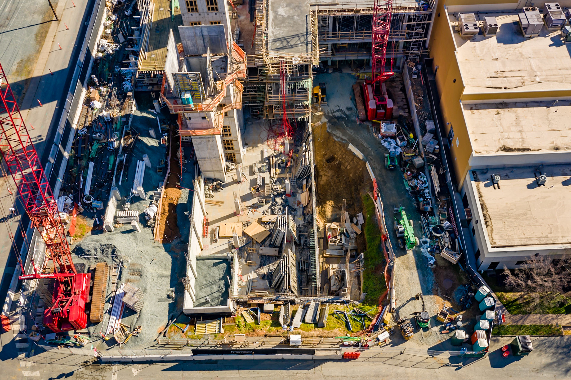 Construction start of the Apex Clean Energy building on Garrett Street, Charlottesville, VA