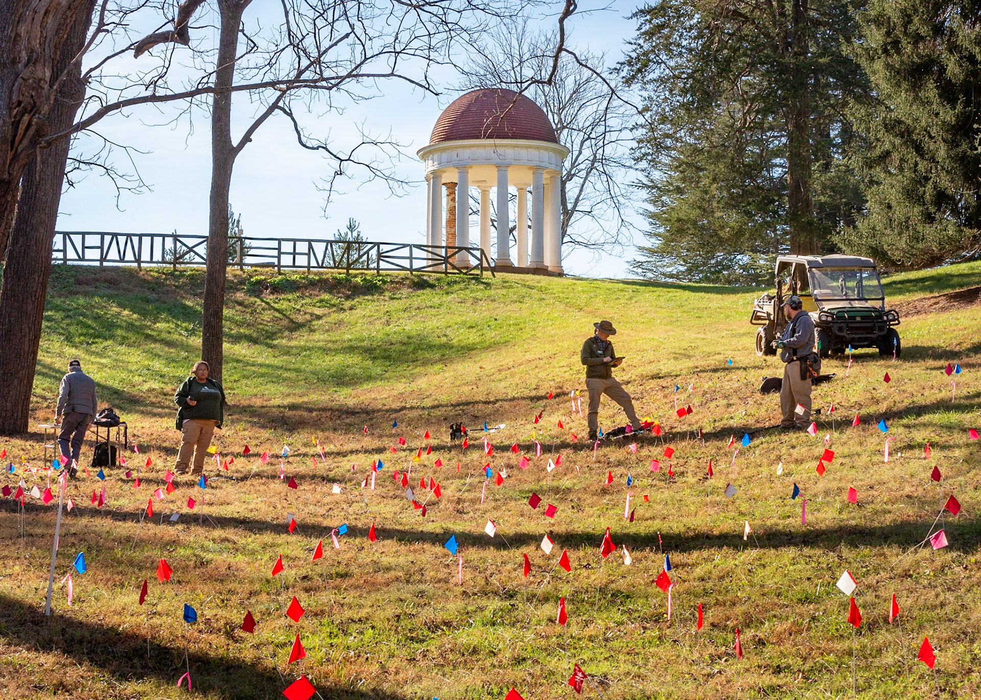 Experienced metal detectors and archaeologist had a productive week at Montpelier