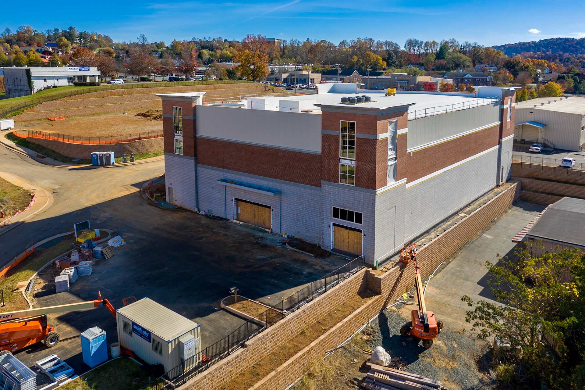Construction or the new Storage Sense building nearing completion