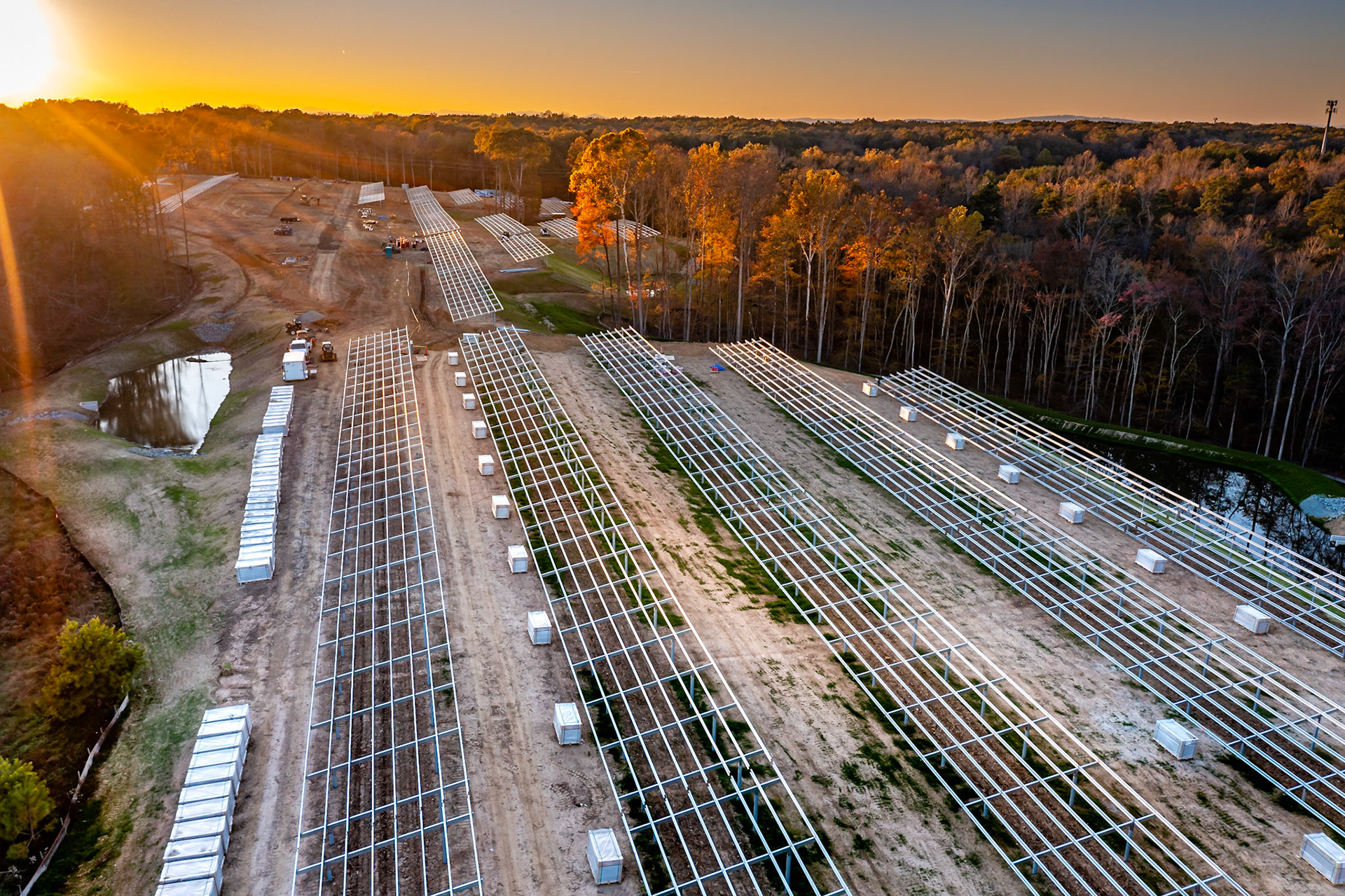 Construction of a new solar site in Fluvanna County, VA.