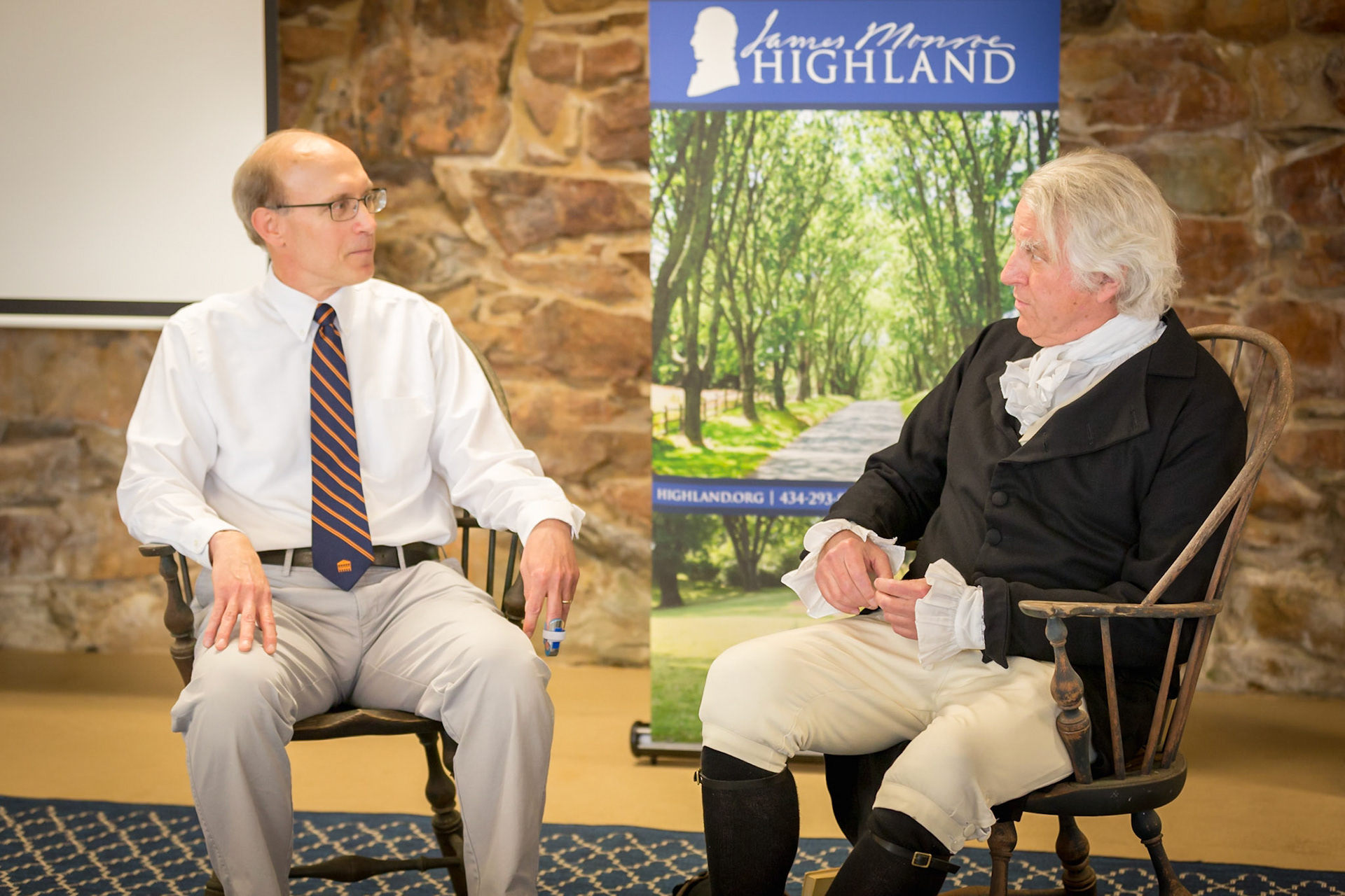 William M. Ferraro, managing editor of The Papers of George Washington at the University of Virginia, talks about his new introduction to the re-publication of The Autobiography of James Monroe and chats with James Monroe re-enactor Dennis Bigelow.