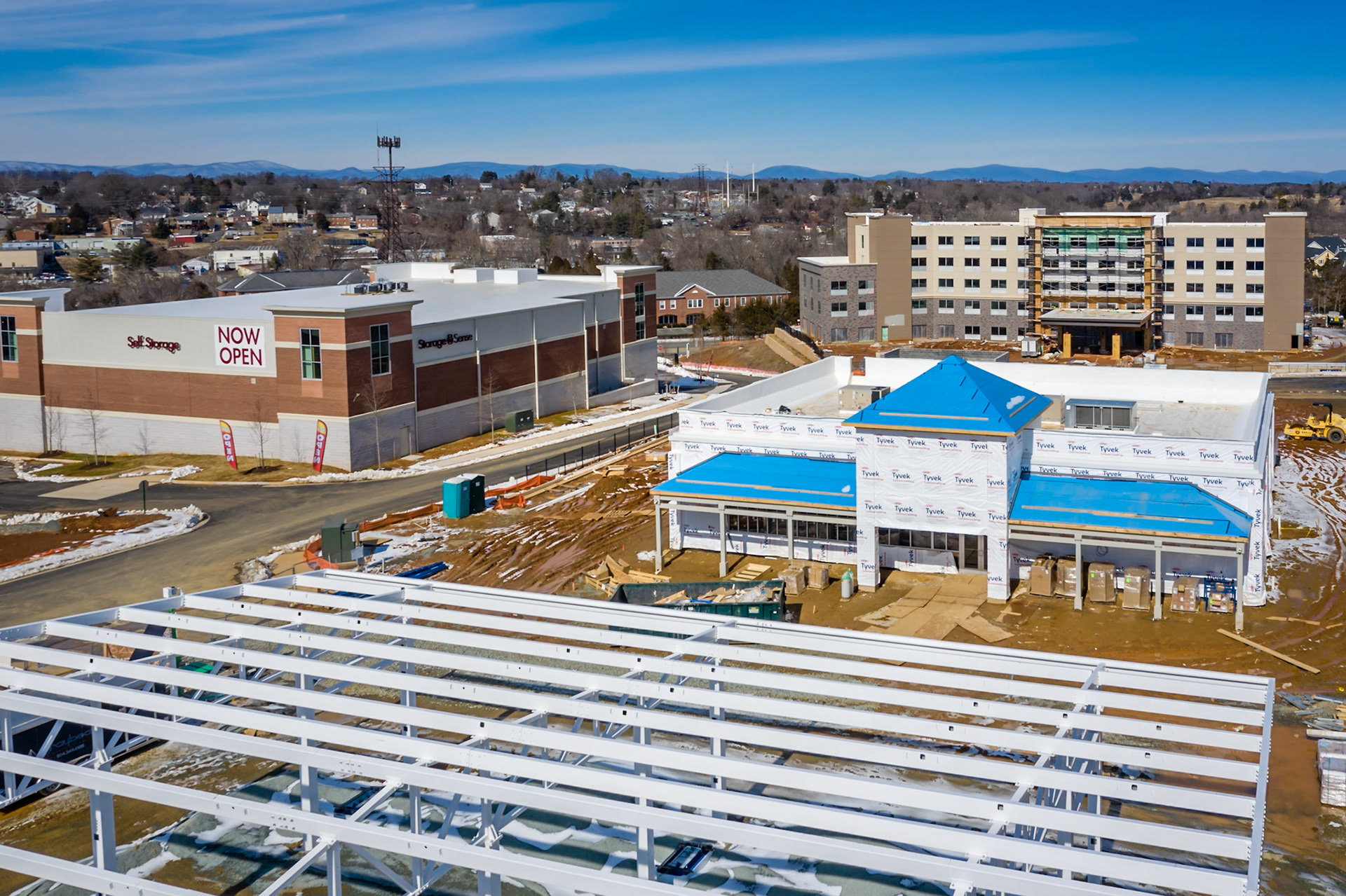 Pantops construction site, Wawa, Storage Sense, Holiday Inn