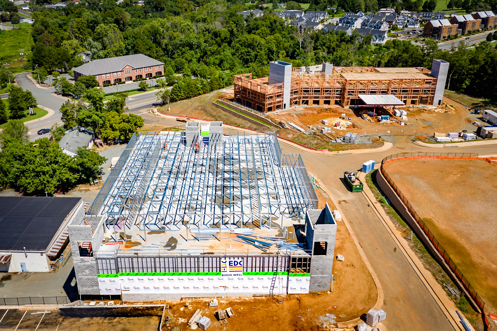 Top floor of Storage Sense and the Holiday Inn