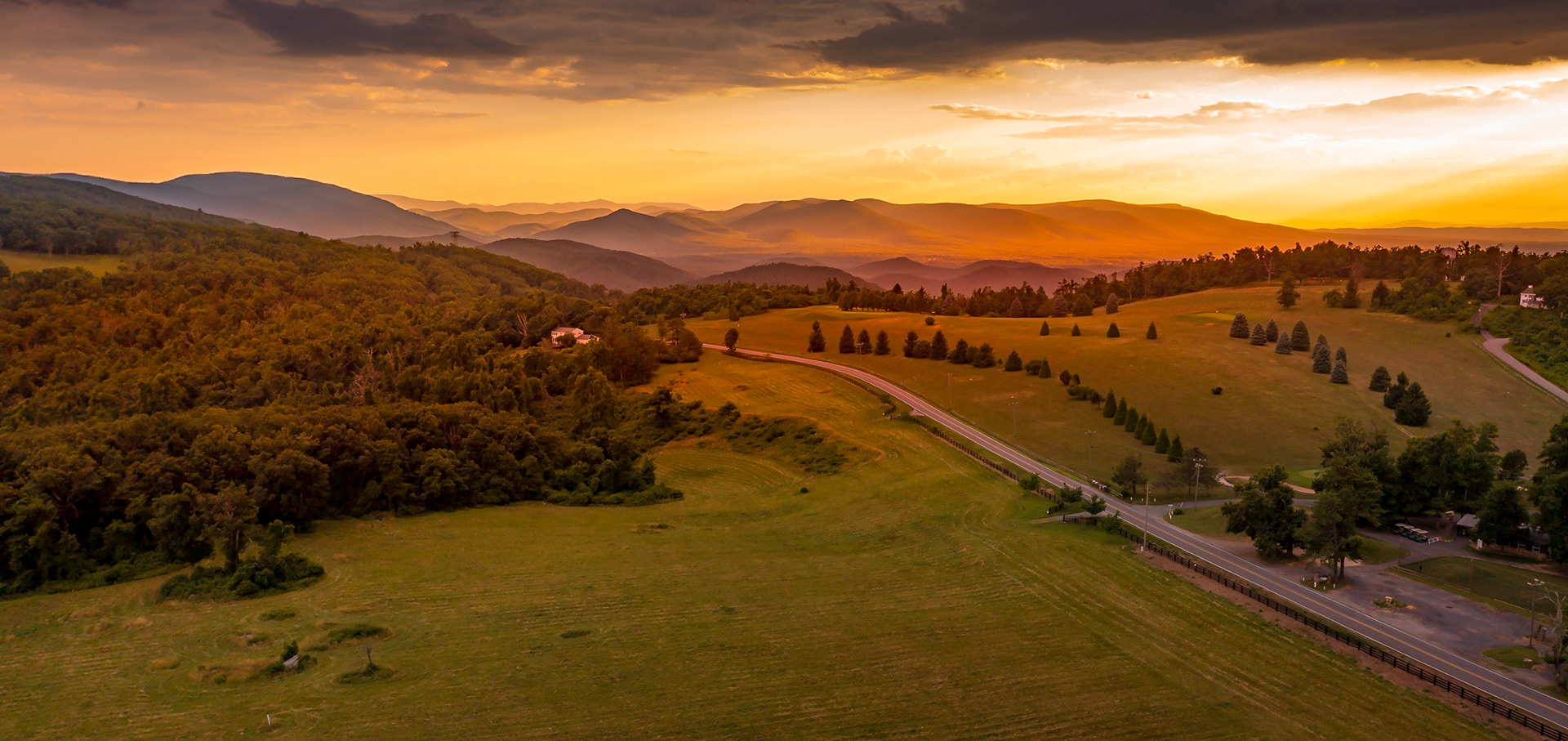 A fourth of July sunset on Afton Mt