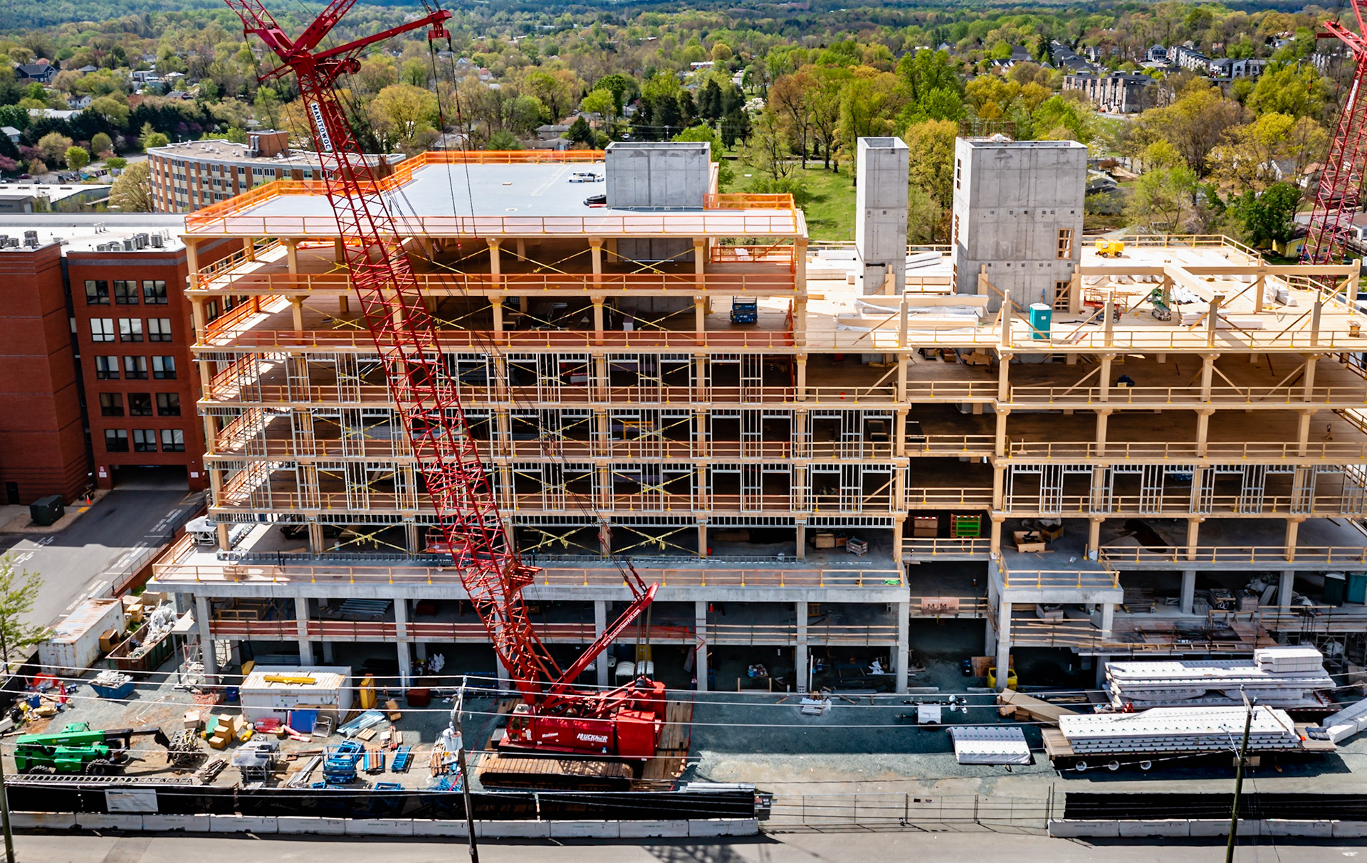 The Apex Clean Energy building is the largest cross laminated timber building on the East Coast