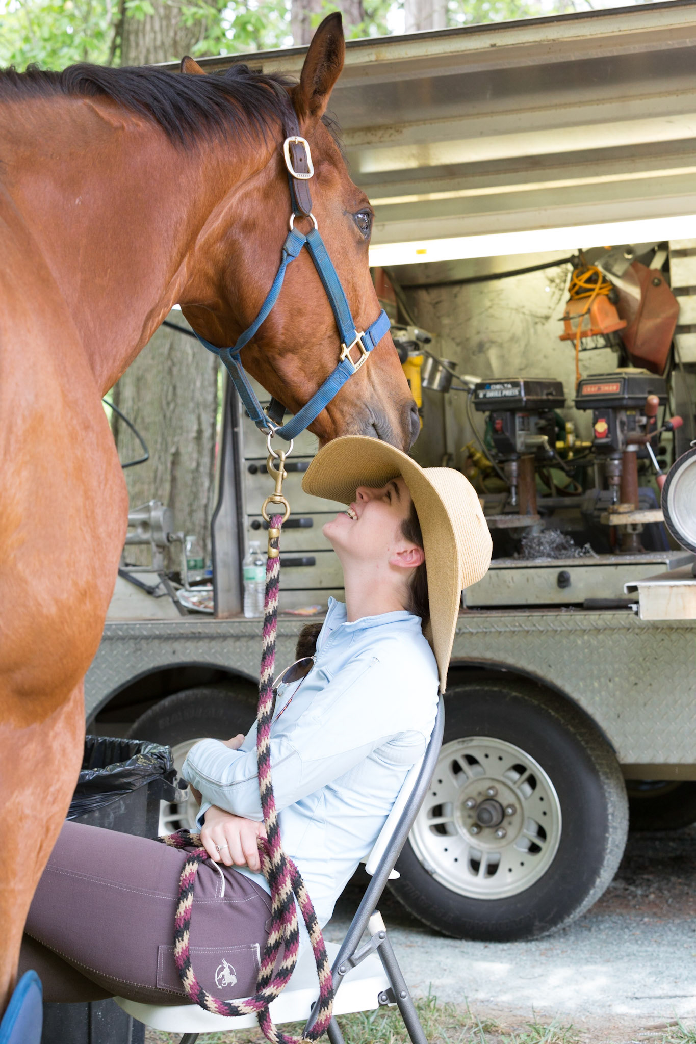 Horse, girl, hat