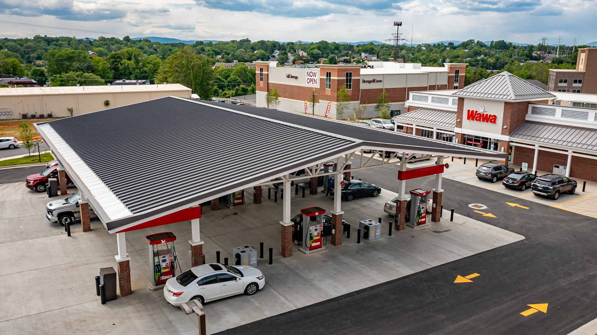 Construction progress of the Wawa station on Pantops in Charlottesville, VA
