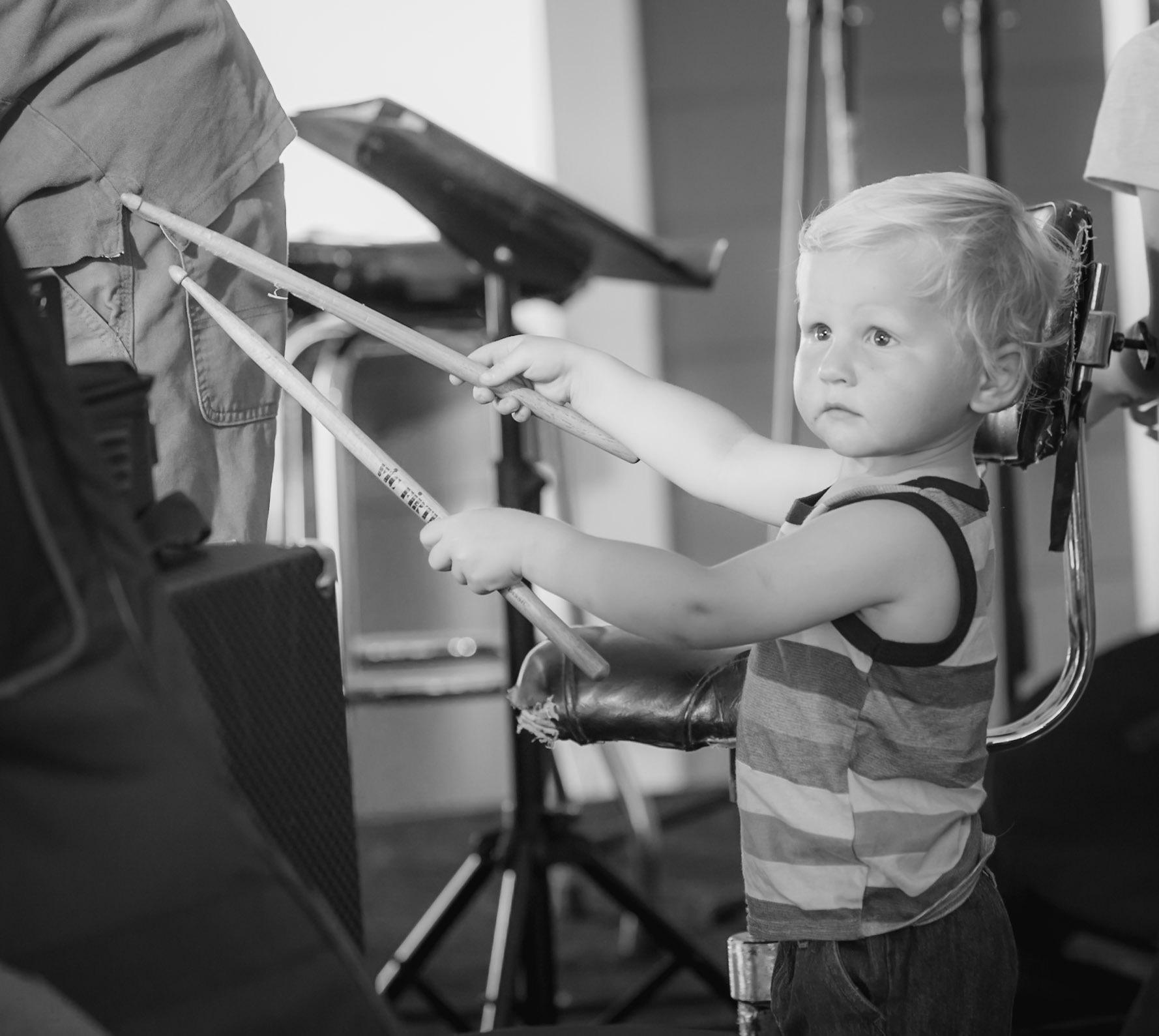 Learning the drums early