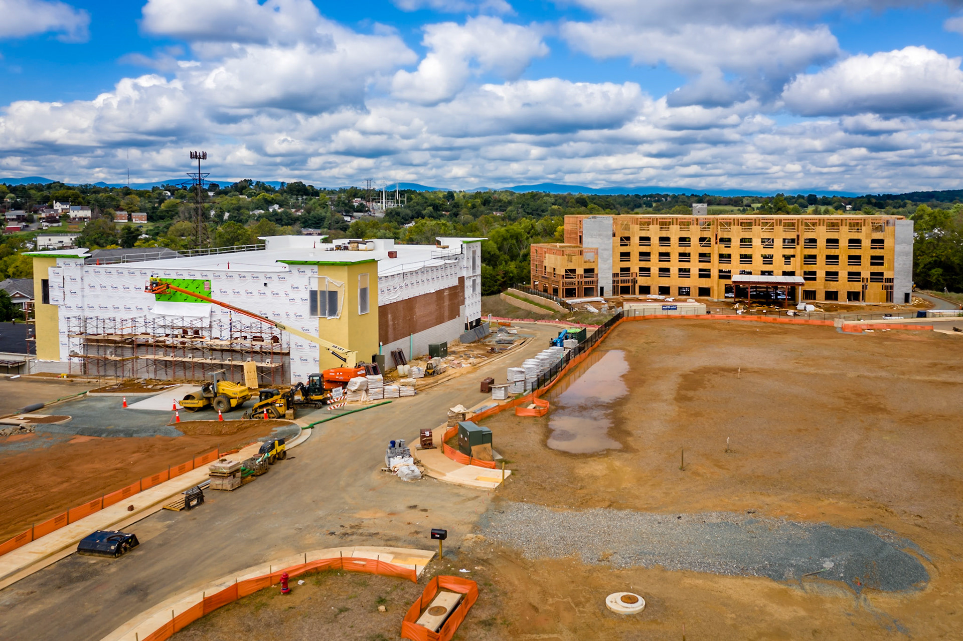Construction site of Storage Sense and Holiday Inn on Pantops