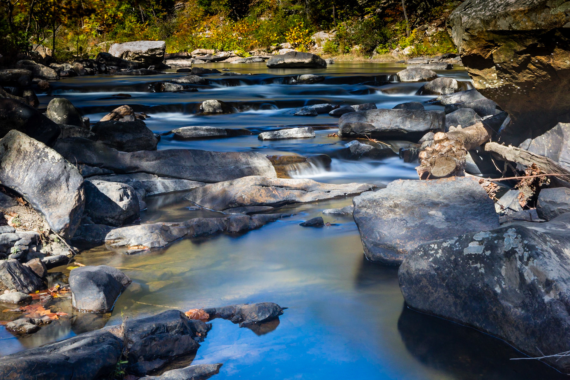 Relazing by a stream