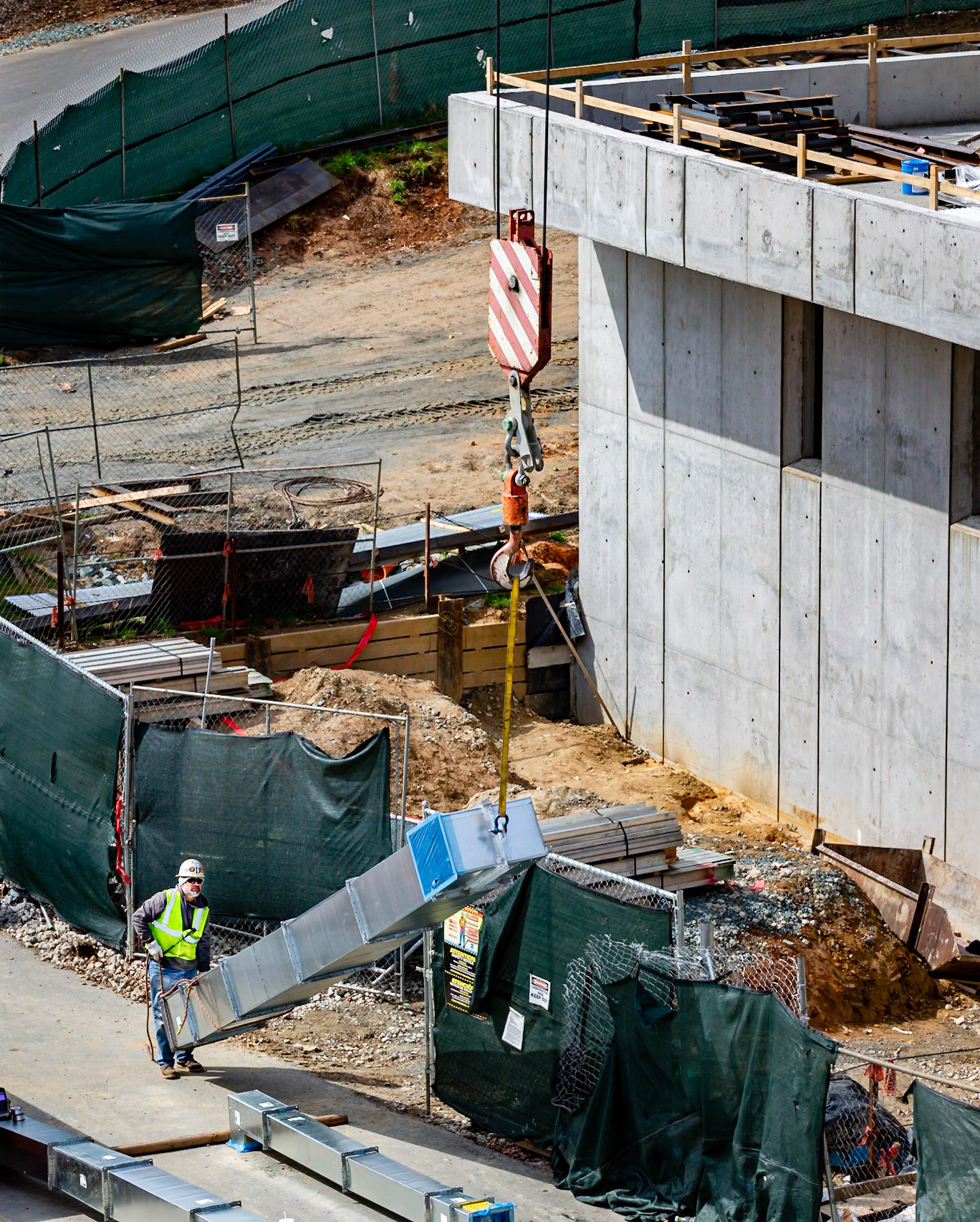 Construction at the University of VA.