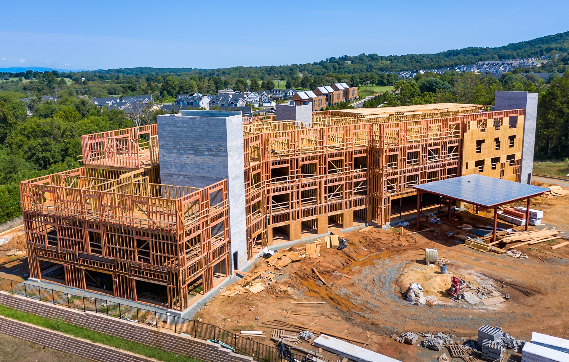 The framing of the Holiday Inn