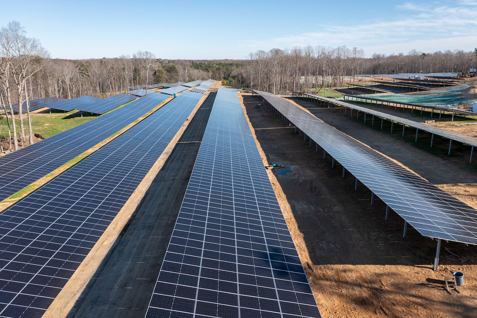 Construction of a new solar site in Fluvanna County, VA.