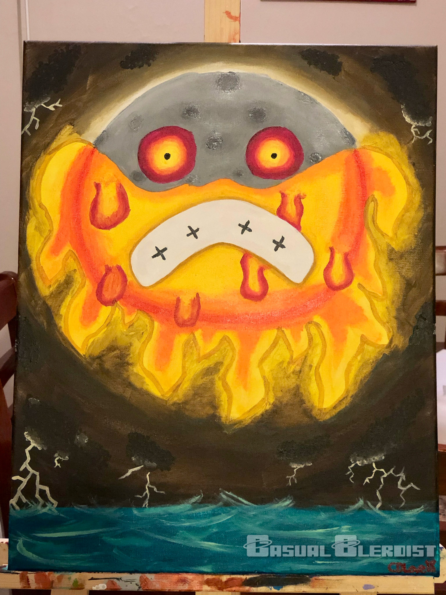 When Angry Suns Become Murderous Moons (2018) 16x20 Acrylic