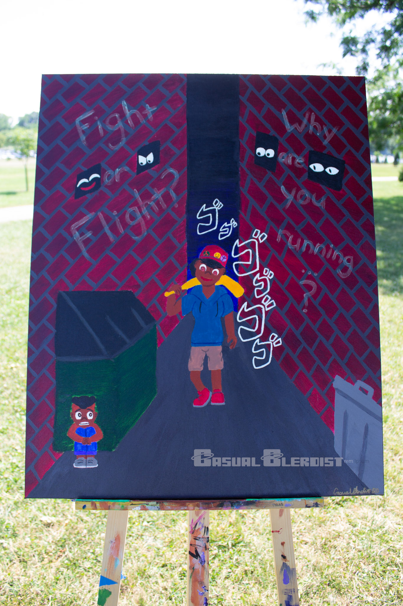 You Thought It Was An Actual Threat, but It Was Me Your Anxiety! (2020) 24x36 Acrylic