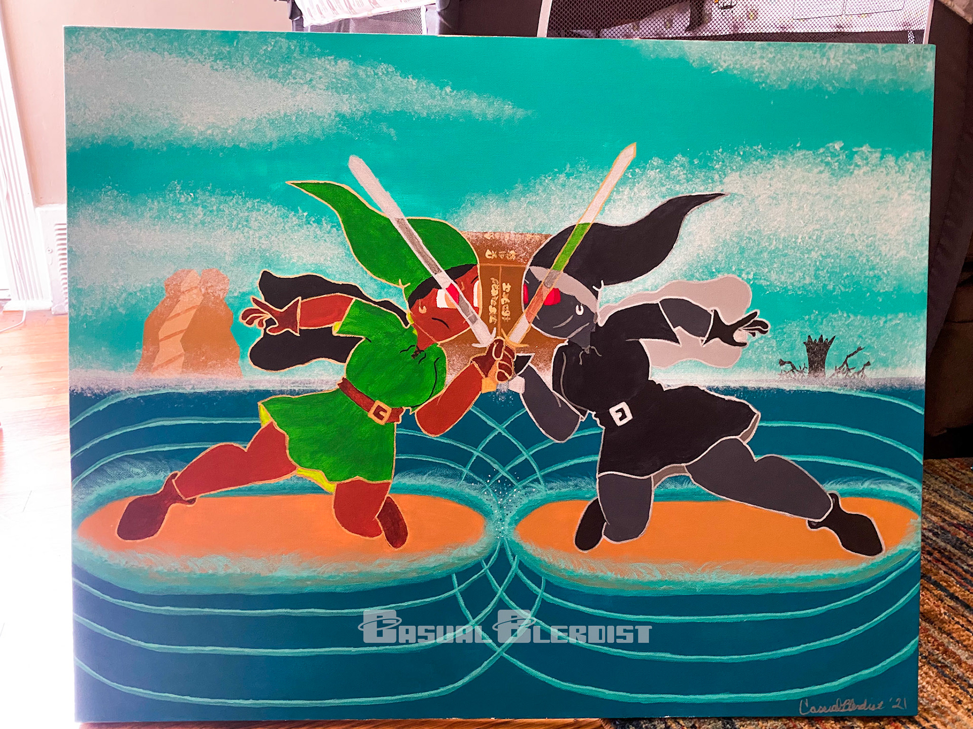 Shadow vs Ego (2021) 24x36 Acrylic